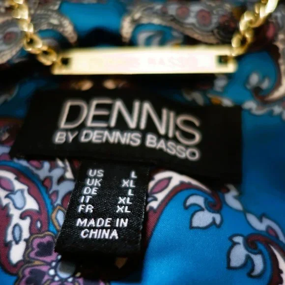 Dennis Basso Brown Printed Water-Resistant Zip Front Anorak Jacket with Hood L - Picture 6 of 8